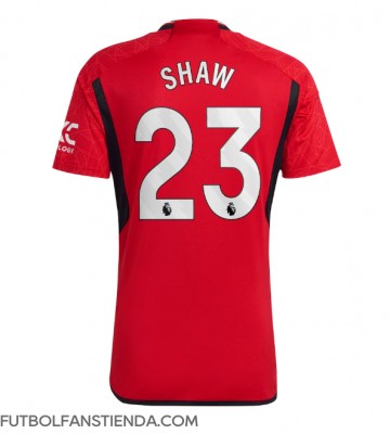 Manchester United Luke Shaw #23 Primera Equipación 2023-24 Manga Corta